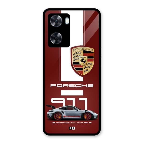 Luxe Supercar Glass Back Case for Oppo A77s