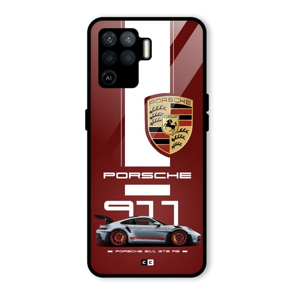 Luxe Supercar Glass Back Case for Oppo F19 Pro