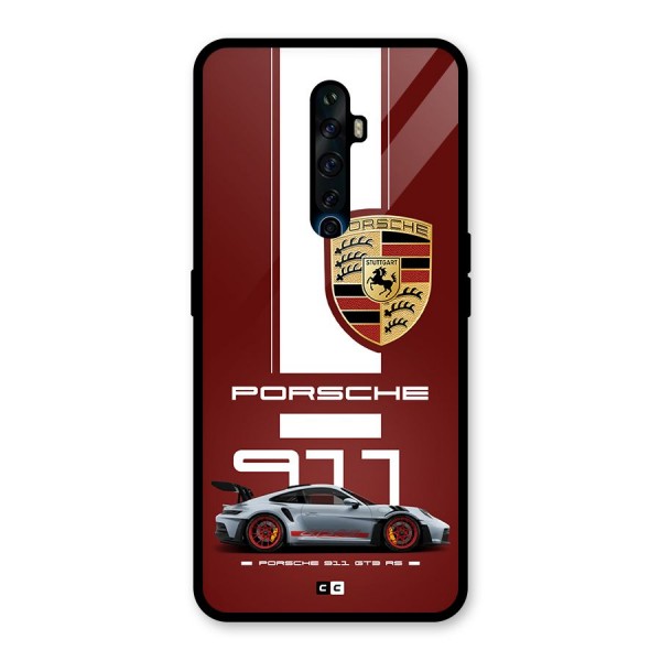 Luxe Supercar Glass Back Case for Oppo Reno2 F