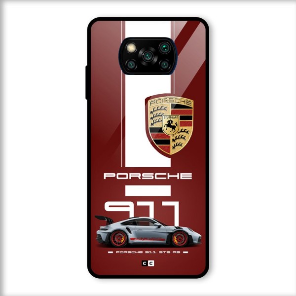 Luxe Supercar Glass Back Case for Poco X3