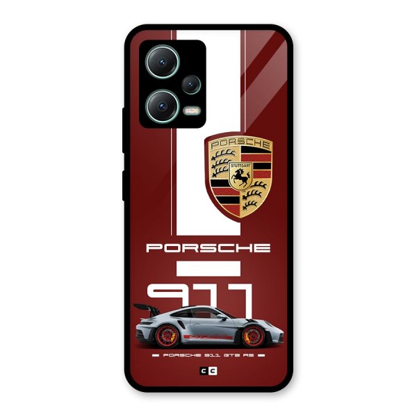 Luxe Supercar Glass Back Case for Poco X5