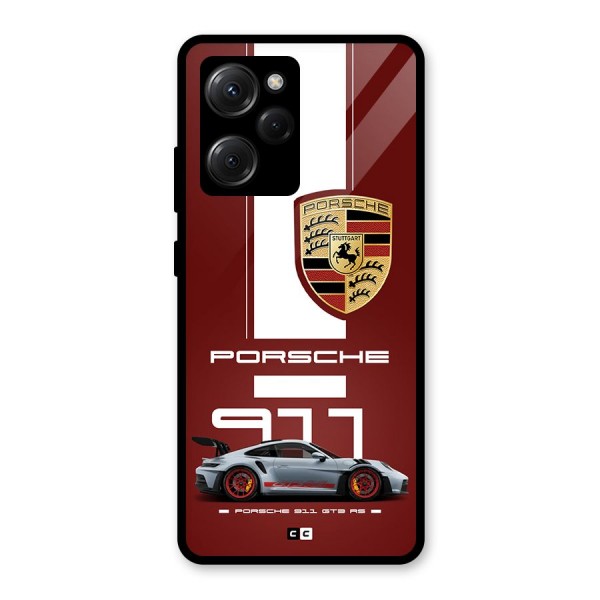 Luxe Supercar Glass Back Case for Poco X5 Pro