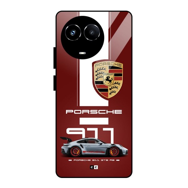 Luxe Supercar Glass Back Case for Realme 11X