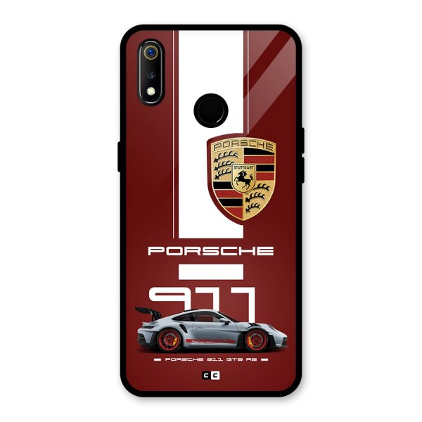 Luxe Supercar Glass Back Case for Realme 3i