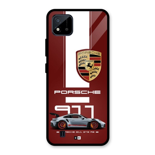 Luxe Supercar Glass Back Case for Realme C11 2021