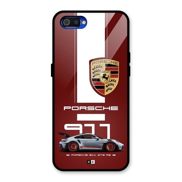 Luxe Supercar Glass Back Case for Realme C2