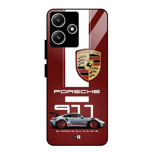 Luxe Supercar Glass Back Case for Redmi 12 5G