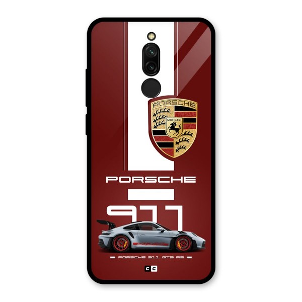 Luxe Supercar Glass Back Case for Redmi 8