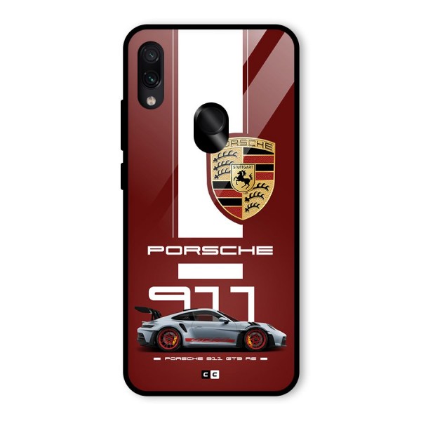 Luxe Supercar Glass Back Case for Redmi Note 7