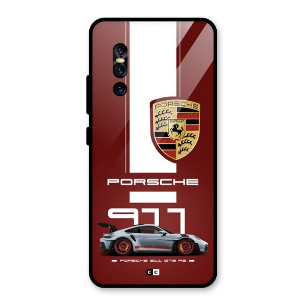 Luxe Supercar Glass Back Case for Vivo V15 Pro