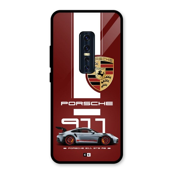 Luxe Supercar Glass Back Case for Vivo V17 Pro