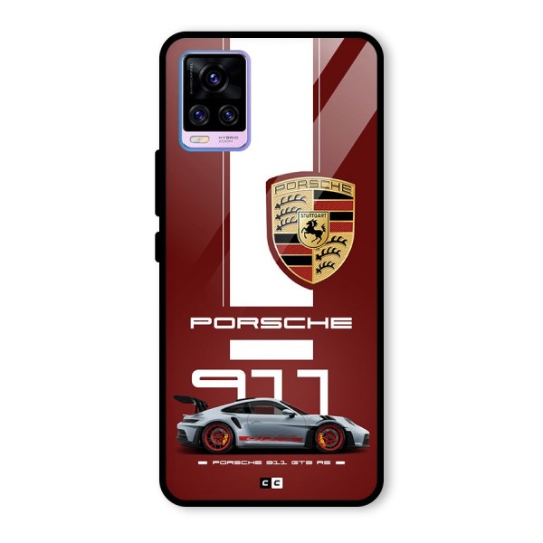 Luxe Supercar Glass Back Case for Vivo V20 Pro