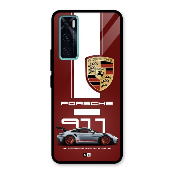 Luxe Supercar Glass Back Case for Vivo V20 SE