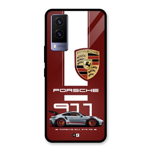 Luxe Supercar Glass Back Case for Vivo V21e 5G