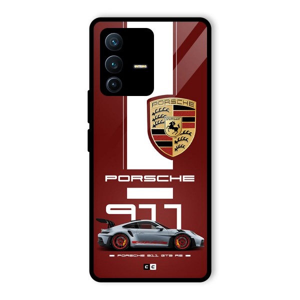 Luxe Supercar Glass Back Case for Vivo V23 Pro