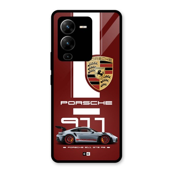 Luxe Supercar Glass Back Case for Vivo V25 Pro