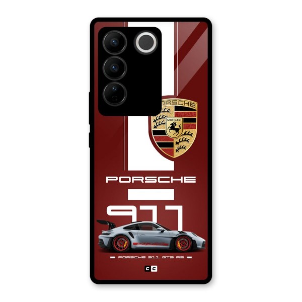 Luxe Supercar Glass Back Case for Vivo V27 Pro