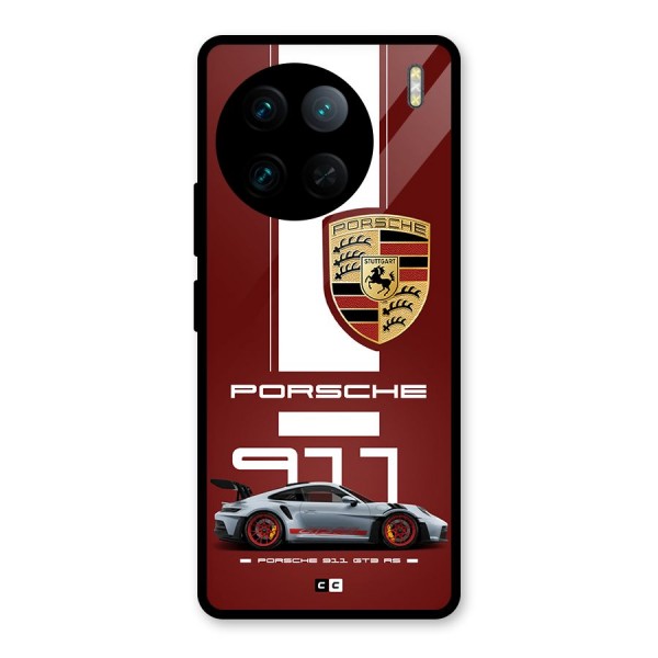 Luxe Supercar Glass Back Case for Vivo X90 Pro