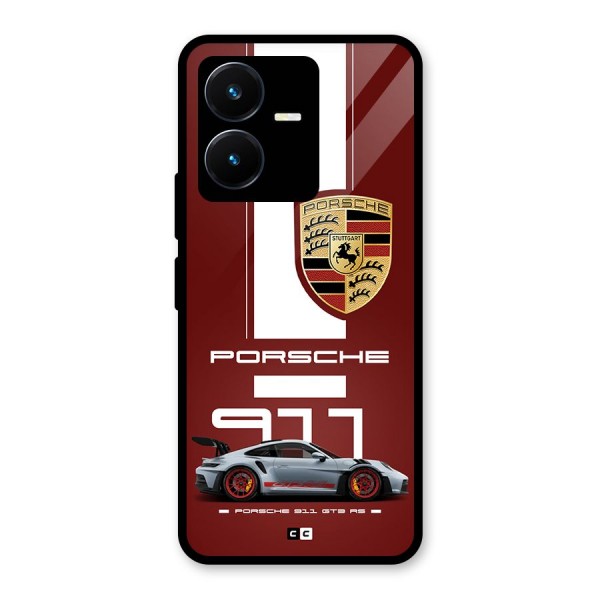 Luxe Supercar Glass Back Case for Vivo Y22