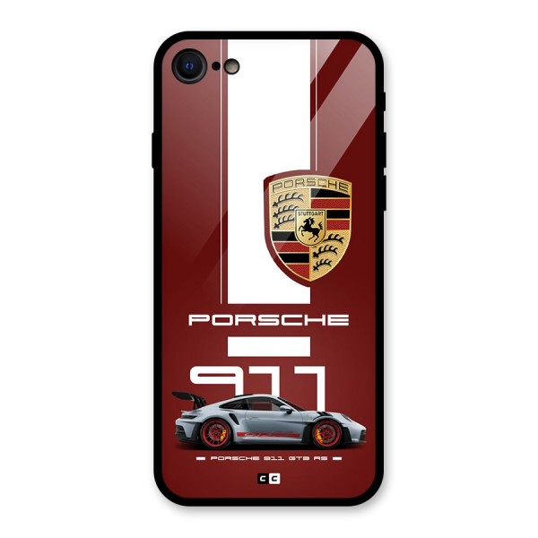 Luxe Supercar Glass Back Case for iPhone 8