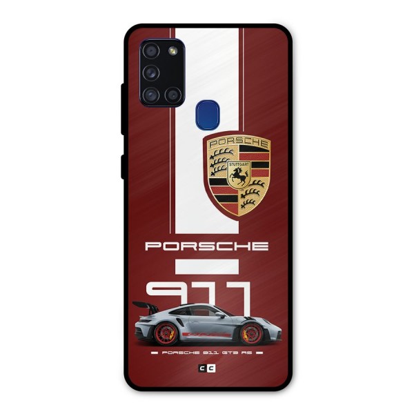 Luxe Supercar Metal Back Case for Galaxy A21s