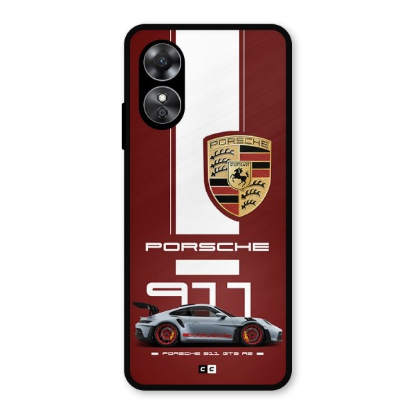 Luxe Supercar Metal Back Case for Oppo A17