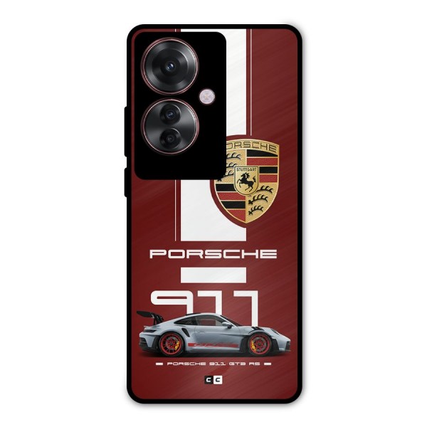 Luxe Supercar Metal Back Case for Oppo F25 Pro