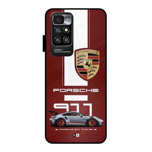 Luxe Supercar Metal Back Case for Redmi 10 Prime