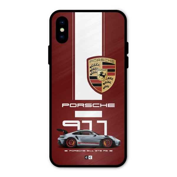 Luxe Supercar Metal Back Case for iPhone X