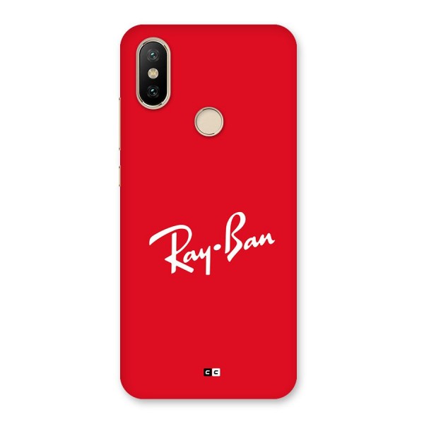 Luxury Red Back Case for Mi A2