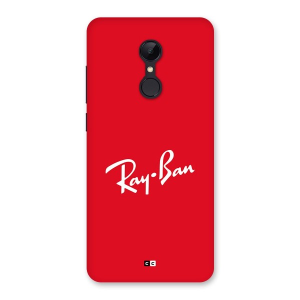 Luxury Red Back Case for Redmi 5