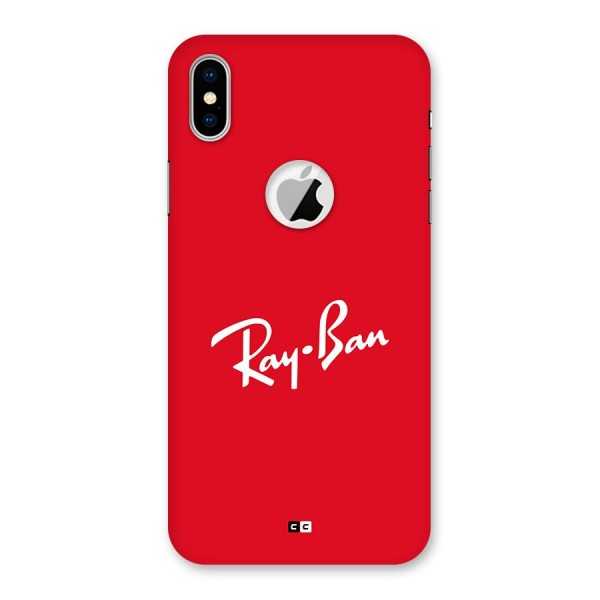 Luxury Red Back Case for iPhone XS Logo Cut