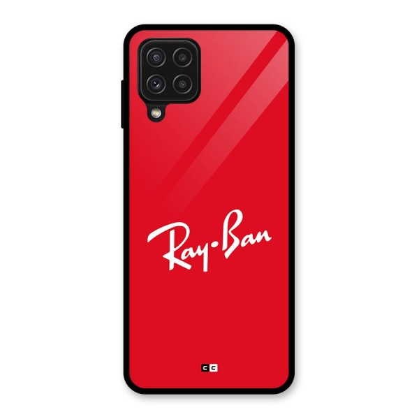 Luxury Red Glass Back Case for Galaxy A22 4G