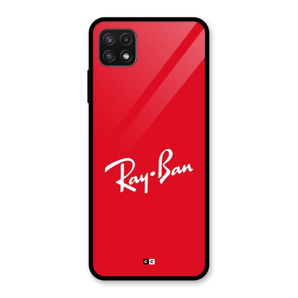 Luxury Red Glass Back Case for Galaxy A22 5G