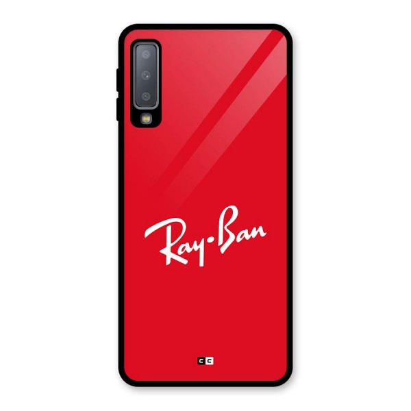 Luxury Red Glass Back Case for Galaxy A7 (2018)