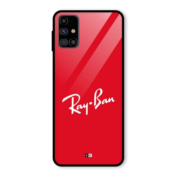 Luxury Red Glass Back Case for Galaxy M31s