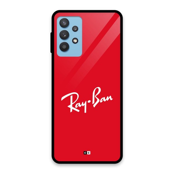 Luxury Red Glass Back Case for Galaxy M32 5G