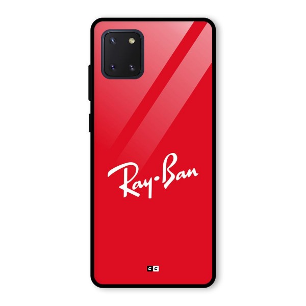 Luxury Red Glass Back Case for Galaxy Note 10 Lite