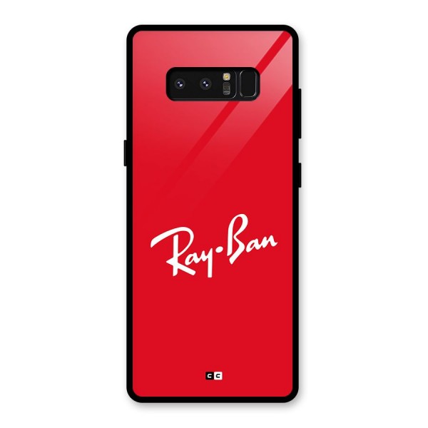 Luxury Red Glass Back Case for Galaxy Note 8