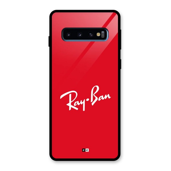 Luxury Red Glass Back Case for Galaxy S10