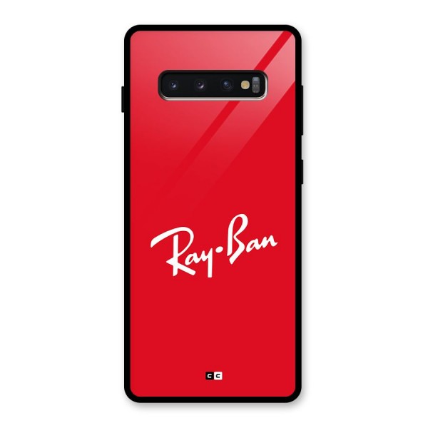 Luxury Red Glass Back Case for Galaxy S10 Plus