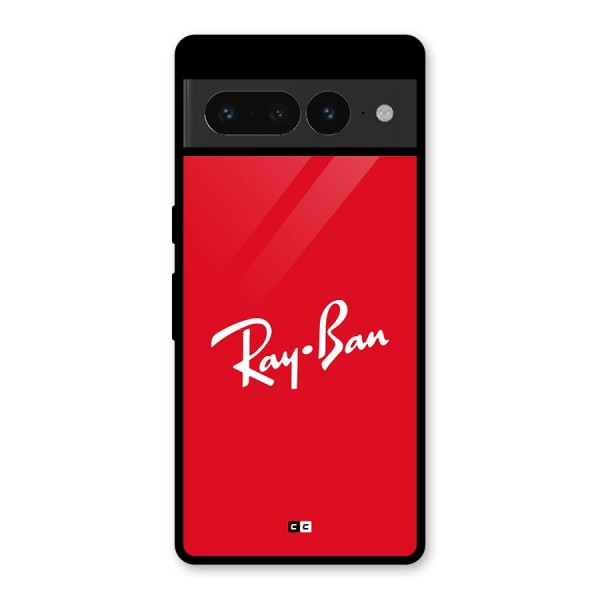 Luxury Red Glass Back Case for Google Pixel 7 Pro