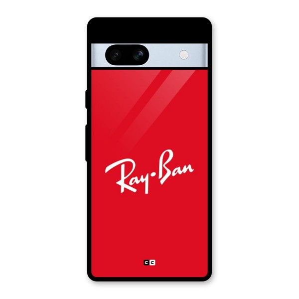 Luxury Red Glass Back Case for Google Pixel 7a