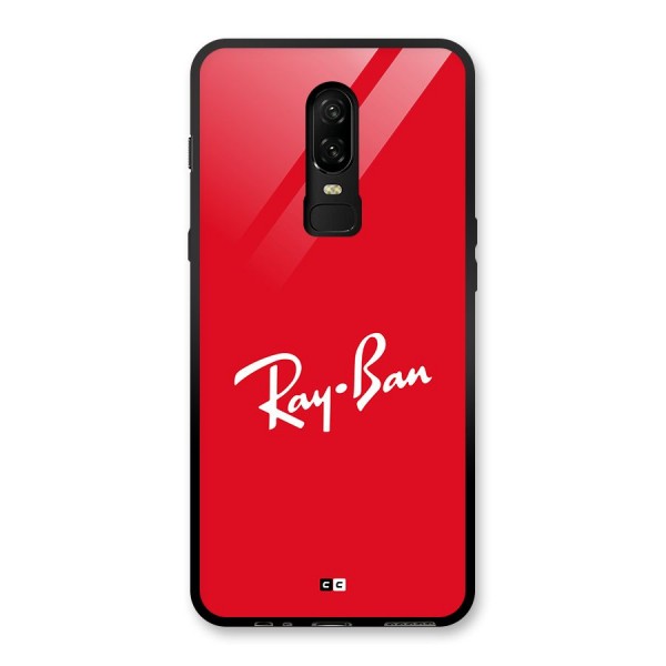 Luxury Red Glass Back Case for OnePlus 6