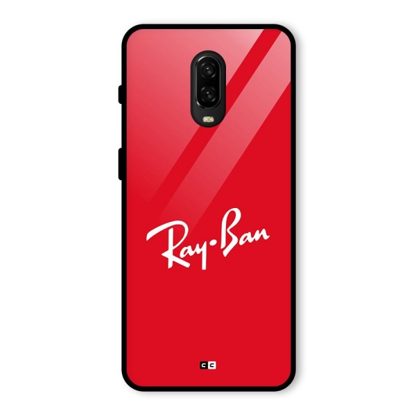 Luxury Red Glass Back Case for OnePlus 6T