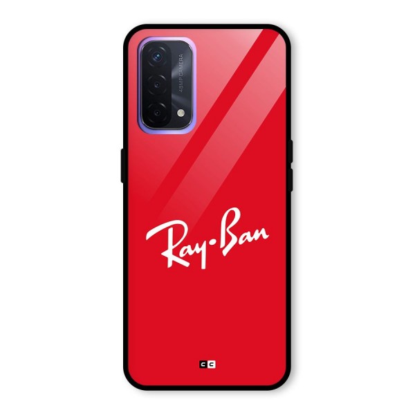 Luxury Red Glass Back Case for Oppo A74 5G