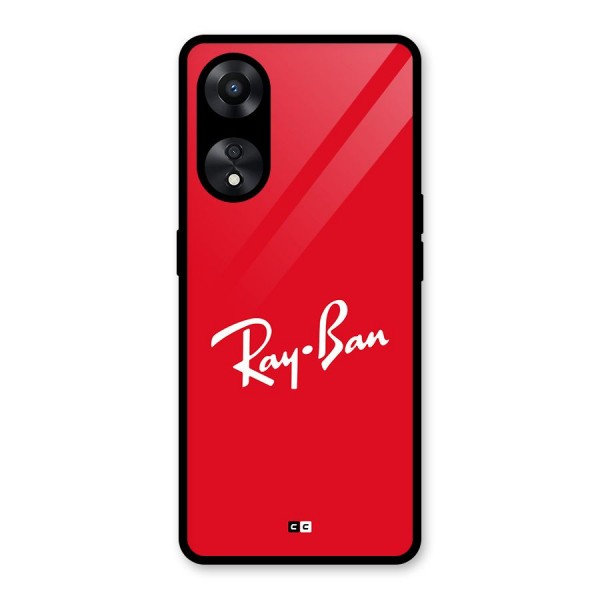 Luxury Red Glass Back Case for Oppo A78