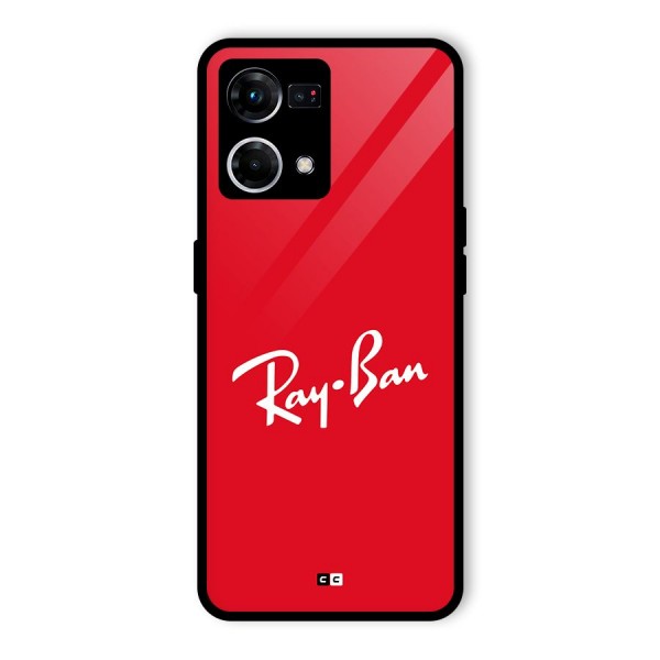 Luxury Red Glass Back Case for Oppo F21 Pro 5G