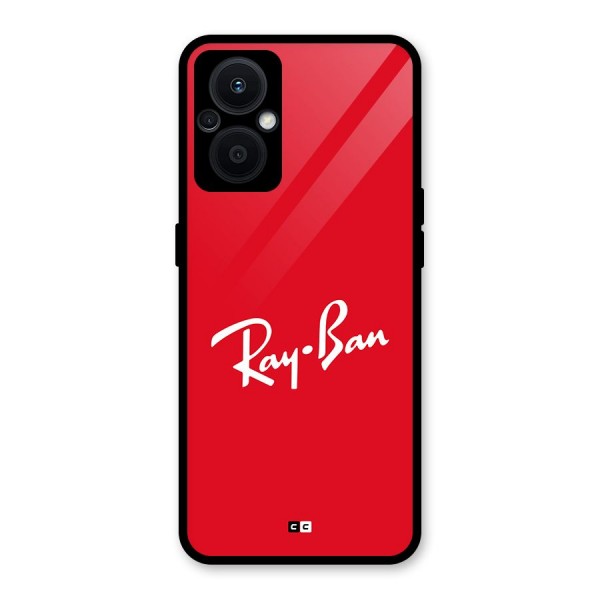 Luxury Red Glass Back Case for Oppo F21s Pro 5G