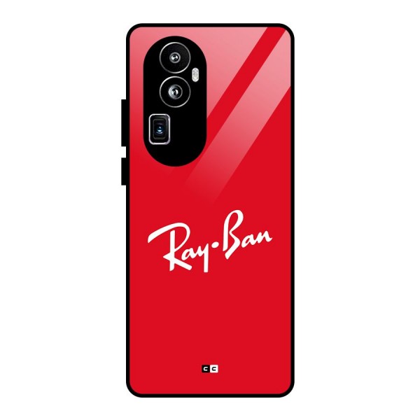 Luxury Red Glass Back Case for Oppo Reno10 Pro Plus